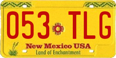 NM license plate 053TLG