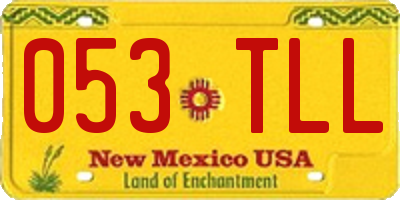 NM license plate 053TLL