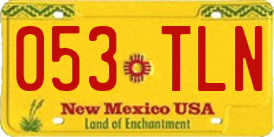 NM license plate 053TLN