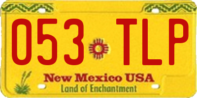 NM license plate 053TLP