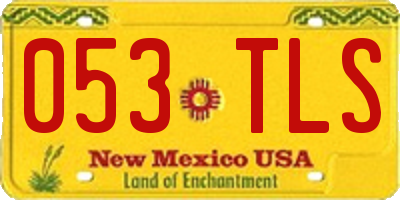 NM license plate 053TLS