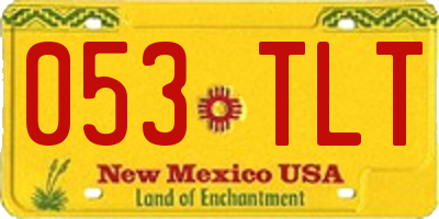 NM license plate 053TLT