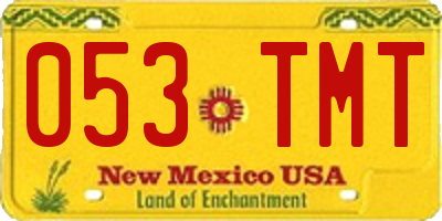 NM license plate 053TMT