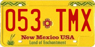 NM license plate 053TMX