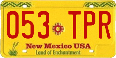 NM license plate 053TPR