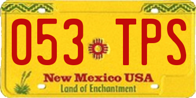 NM license plate 053TPS
