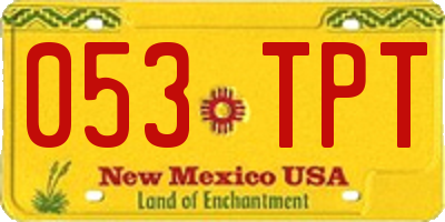 NM license plate 053TPT