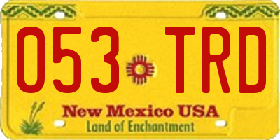 NM license plate 053TRD