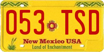 NM license plate 053TSD