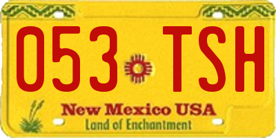 NM license plate 053TSH