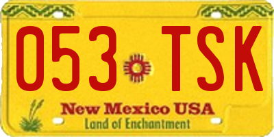 NM license plate 053TSK