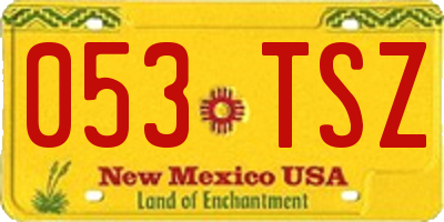 NM license plate 053TSZ