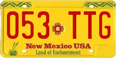 NM license plate 053TTG