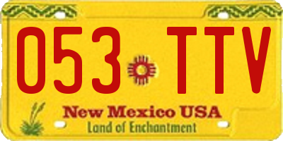 NM license plate 053TTV