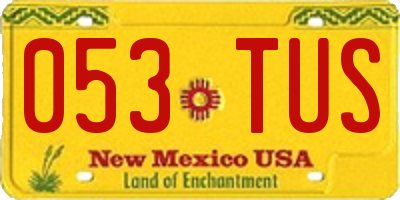 NM license plate 053TUS