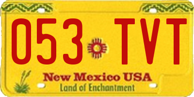NM license plate 053TVT