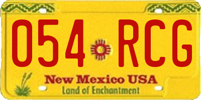 NM license plate 054RCG