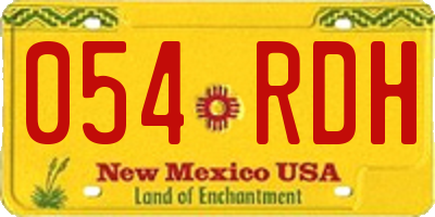 NM license plate 054RDH
