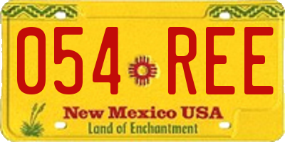 NM license plate 054REE