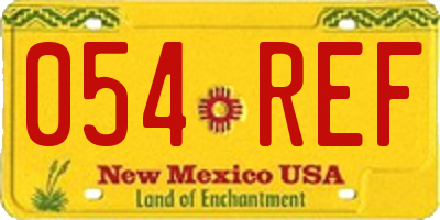 NM license plate 054REF