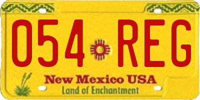 NM license plate 054REG