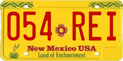 NM license plate 054REI