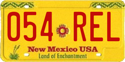 NM license plate 054REL