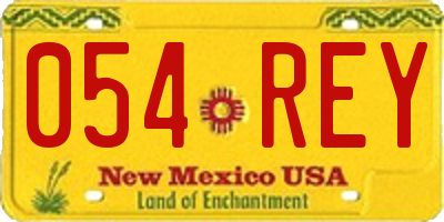 NM license plate 054REY