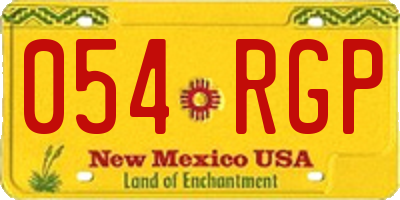 NM license plate 054RGP