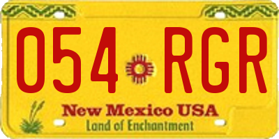 NM license plate 054RGR