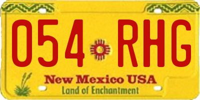NM license plate 054RHG