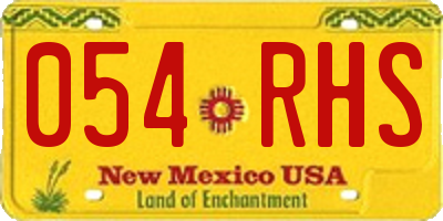 NM license plate 054RHS