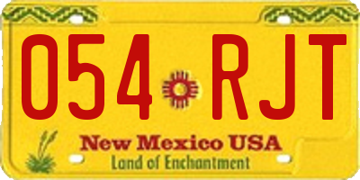 NM license plate 054RJT