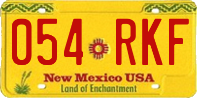 NM license plate 054RKF