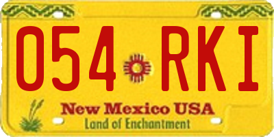 NM license plate 054RKI