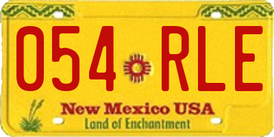 NM license plate 054RLE