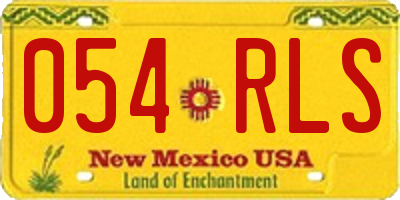 NM license plate 054RLS