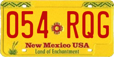 NM license plate 054RQG