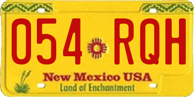 NM license plate 054RQH