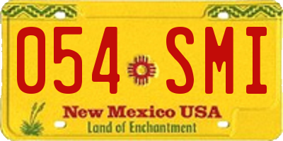 NM license plate 054SMI