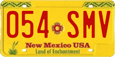 NM license plate 054SMV