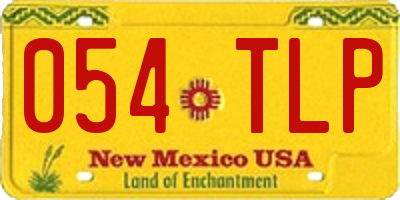 NM license plate 054TLP