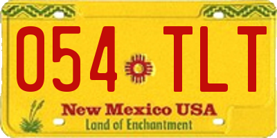 NM license plate 054TLT