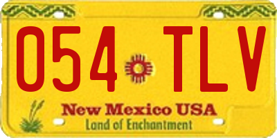 NM license plate 054TLV