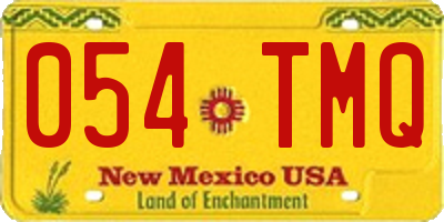 NM license plate 054TMQ
