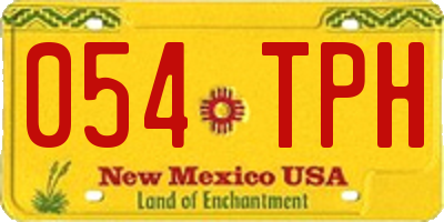 NM license plate 054TPH