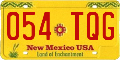 NM license plate 054TQG