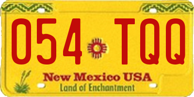 NM license plate 054TQQ