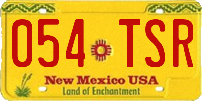 NM license plate 054TSR
