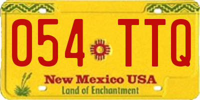 NM license plate 054TTQ